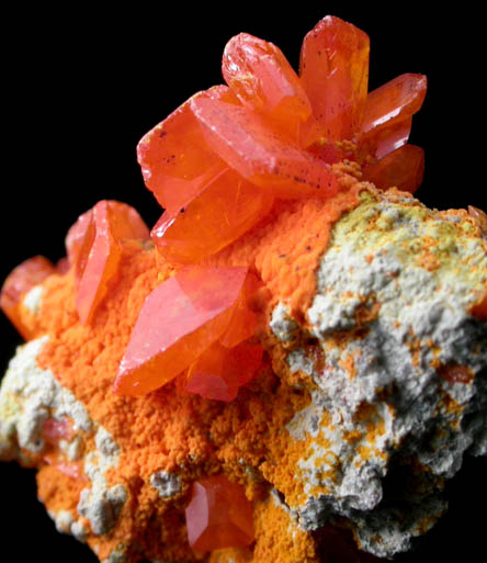 Wulfenite and Mimetite from Mammoth Mine, Tiger District, Pinal County, Arizona