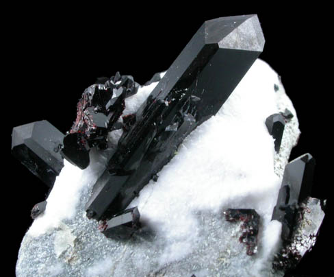 Neptunite on Natrolite from Benitoite Gem Mine, New Idria District, San Benito County, California