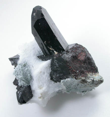 Neptunite in Natrolite from Benitoite Gem Mine, New Idria District, San Benito County, California