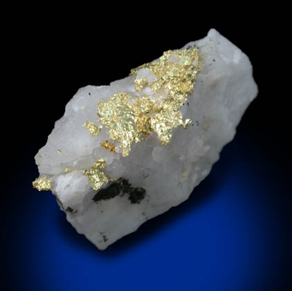 Gold in Quartz from Harvard Open Pit Mine, Jamestown, Tuolumne County, California