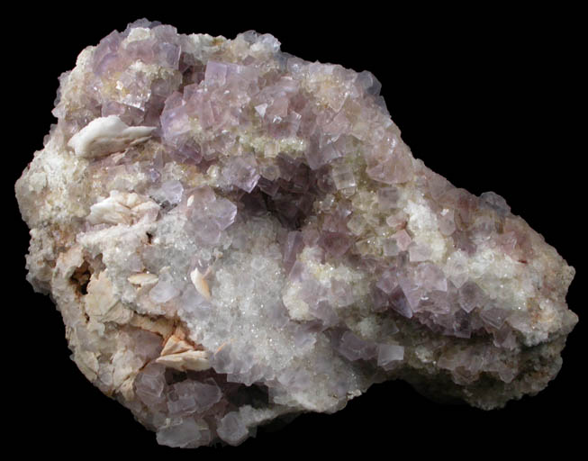 Fluorite with Barite from Berbes District, Ribadesella, Asturias, Spain