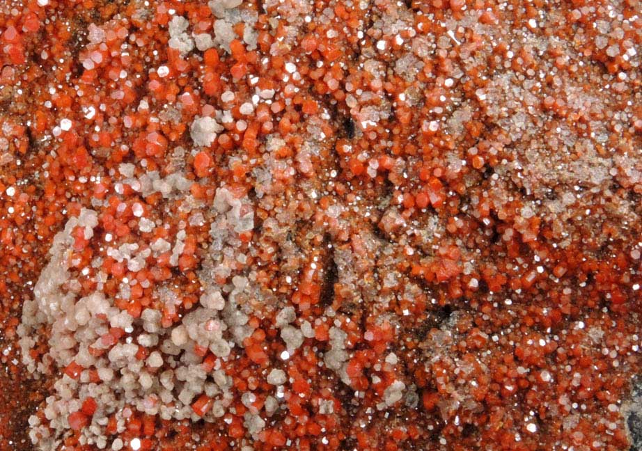 Vanadinite with Calcite from North Geronimo Mine, La Paz County, Arizona