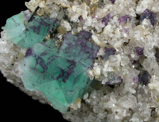 Fluorite, Quartz, Muscovite, Schorl Tourmaline from Karibib District, Erongo Mountains, Namibia