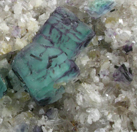 Fluorite, Quartz, Muscovite, Schorl Tourmaline from Karibib District, Erongo Mountains, Namibia