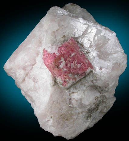 Rhodonite in Calcite from Franklin, Sussex County, New Jersey