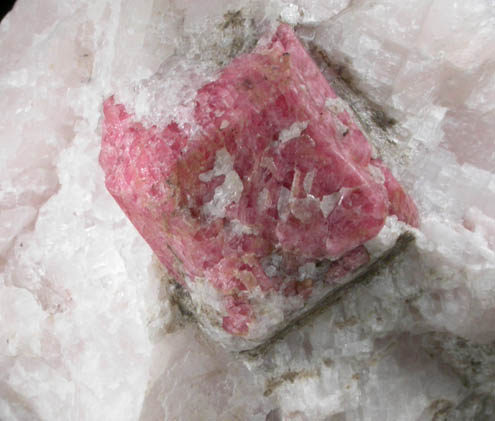 Rhodonite in Calcite from Franklin, Sussex County, New Jersey