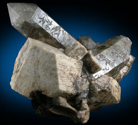 Microcline, Smoky Quartz, Astrophyllite from South Moat Mountain, west of North Conway, Carroll County, New Hampshire