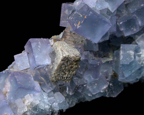Anglesite on Galena with Fluorite from Royal Flush Mine, Hansonburg District, 8.5 km south of Bingham, Socorro County, New Mexico