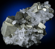 Pyrite and Quartz with Chalcopyrite from Huaron District, Cerro de Pasco Province, Pasco Department, Peru