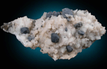 Calcite on Quartz from San Vicente Mine, Guanajuato, Mexico