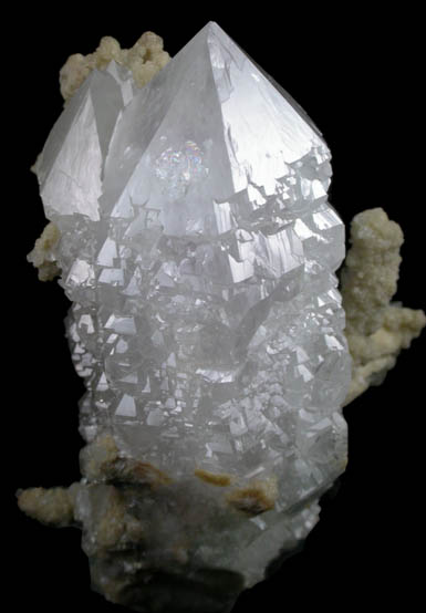 Quartz with Calcite from Santa Eulalia District, Aquiles Serdn, Chihuahua, Mexico