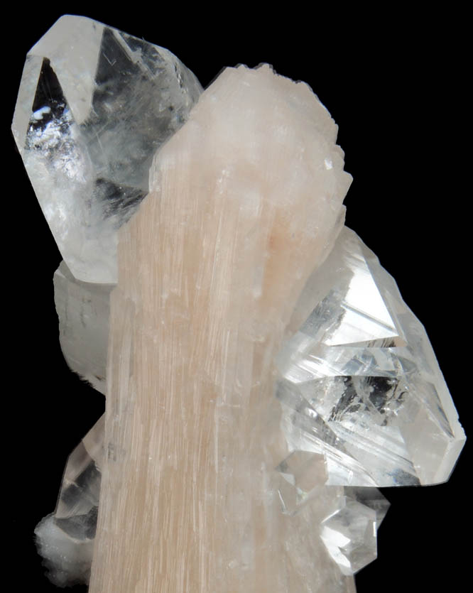 Apophyllite on Stilbite with Quartz from Pune District, Maharashtra, India