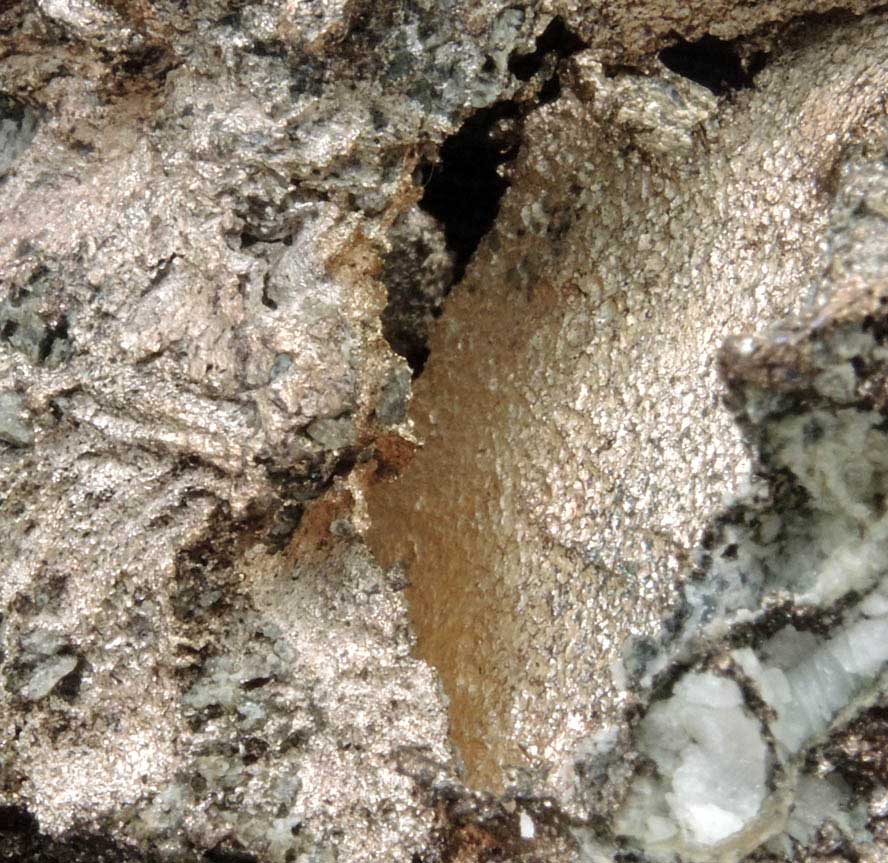 Silver with Calcite from Elizabeth Hill Mine, 40 km South of Karratha, Western Australia, Australia