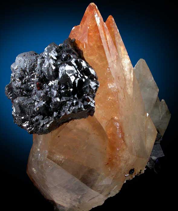 Calcite with Sphalerite and Fluorite from Elmwood Mine, Carthage, Smith County, Tennessee
