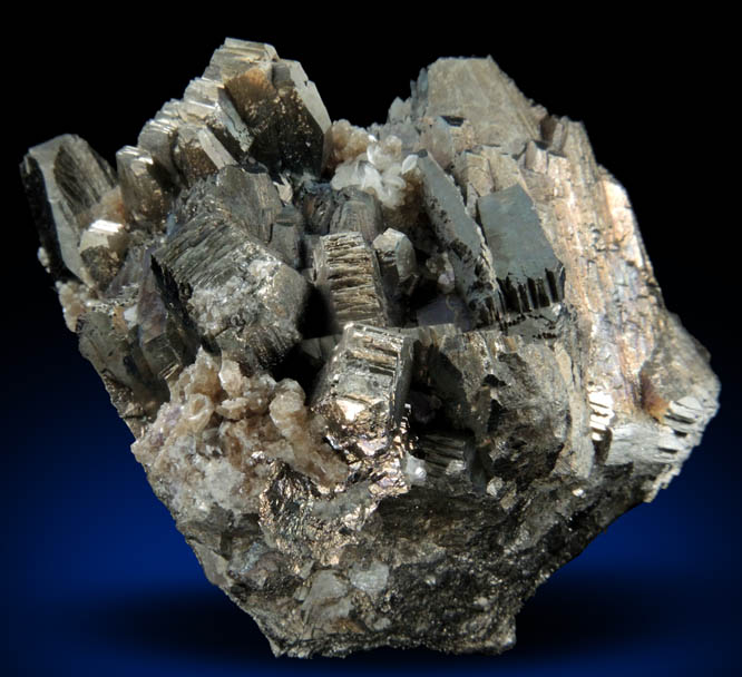 Arsenopyrite with Quartz, Calcite, Muscovite from Yaogangxian Mine, Nanling Mountains, Hunan, China