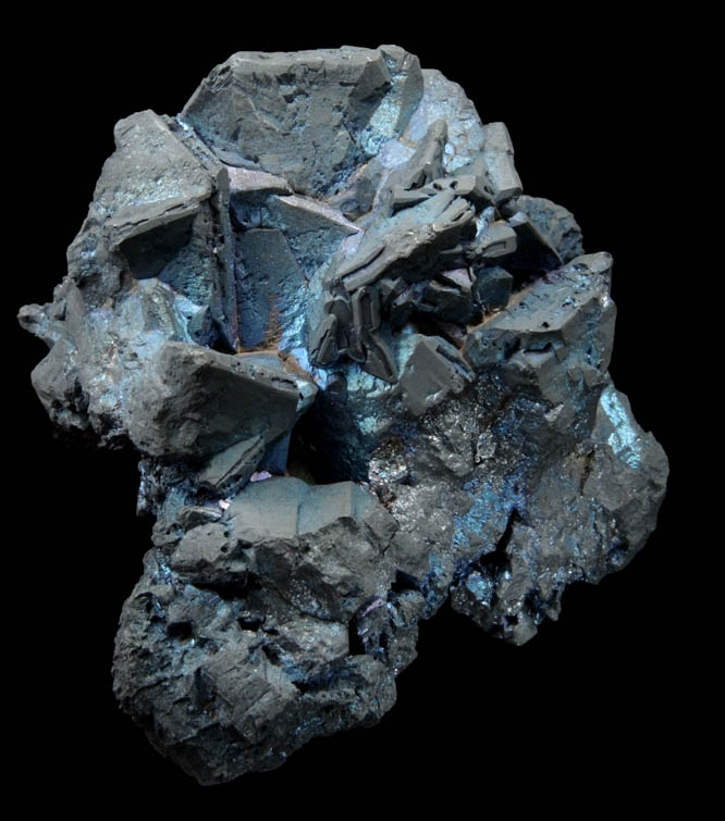 Chalcocite with Chalcopyrite-Bornite coating from Flambeau Mine, Rocket Pocket, 401.3-970 Level, Ladysmith, Rusk County, Wisconsin