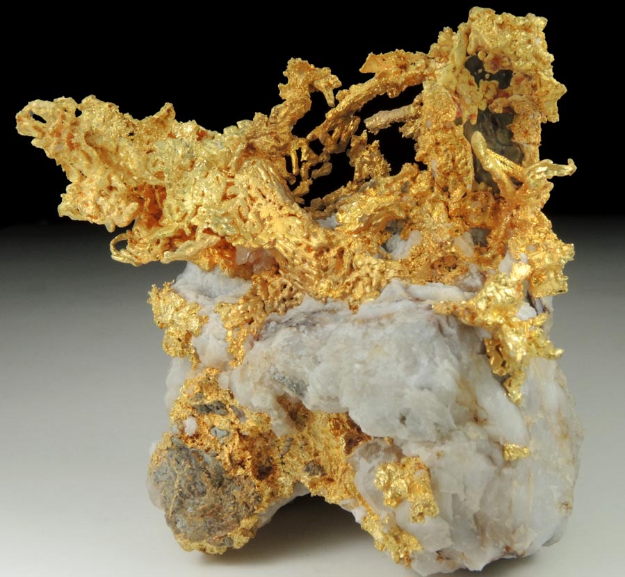 Gold in Quartz from Colorado Quartz Mine, Mariposa County, California