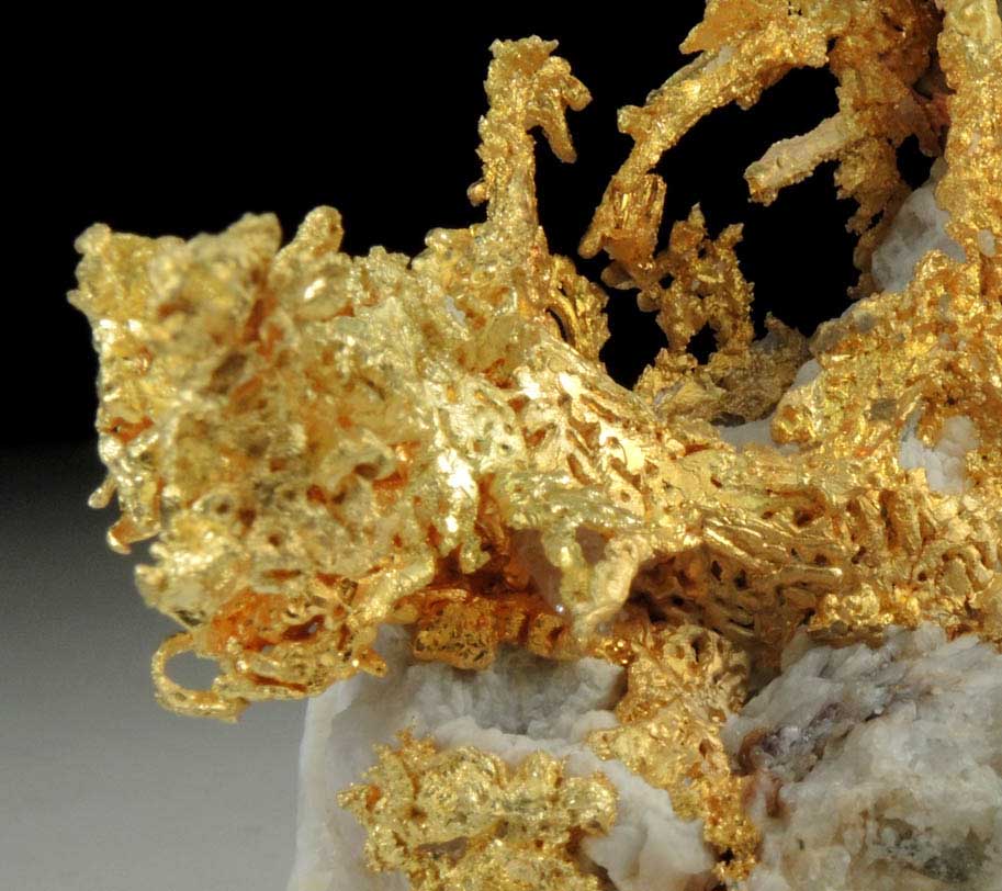 Gold in Quartz from Colorado Quartz Mine, Mariposa County, California