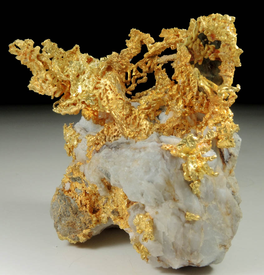 Gold in Quartz from Colorado Quartz Mine, Mariposa County, California