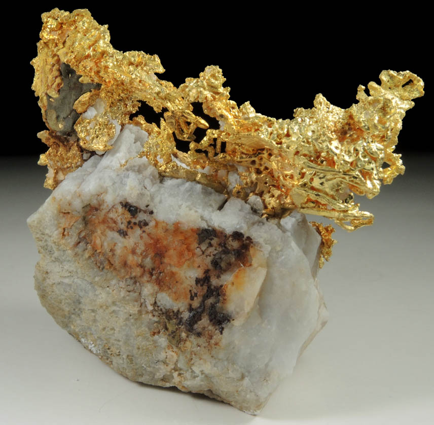 Gold in Quartz from Colorado Quartz Mine, Mariposa County, California