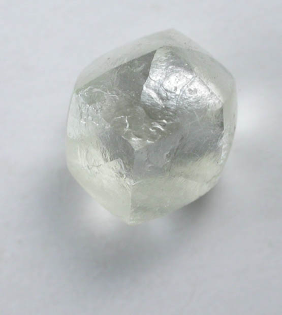 Diamond (1.09 carat gem-grade cuttable pale-yellow tetrahexahedral crystal) from Finsch Mine, Free State (formerly Orange Free State), South Africa