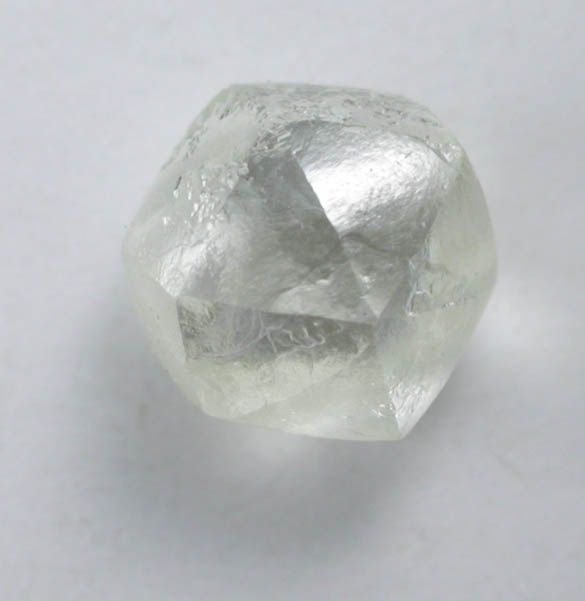 Diamond (1.09 carat gem-grade cuttable pale-yellow tetrahexahedral crystal) from Finsch Mine, Free State (formerly Orange Free State), South Africa