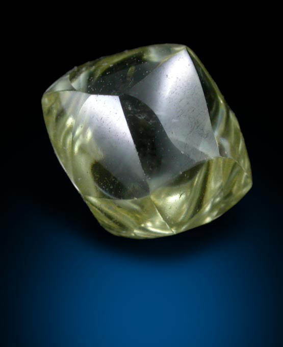 Diamond (1.82 carat fancy-yellow dodecahedral crystal with rutile inclusions) from Venetia Mine, Limpopo Province, South Africa