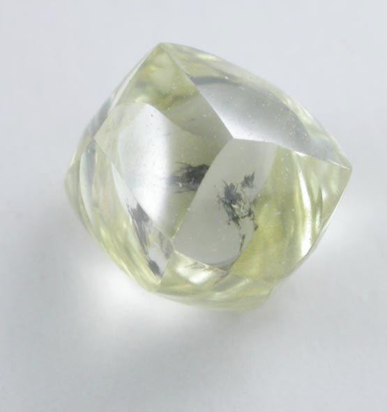 Diamond (1.82 carat fancy-yellow dodecahedral crystal with rutile inclusions) from Venetia Mine, Limpopo Province, South Africa