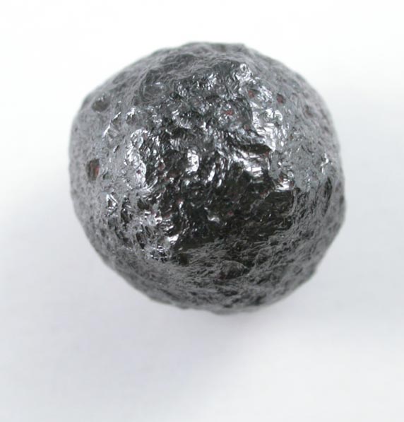 Diamond (3.09 carat black spherical crystal) from Vaal River Mining District, Northern Cape Province, South Africa