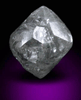Diamond (1.99 carat gray octahedral crystal) from Northern Cape Province, South Africa