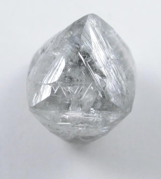 Diamond (1.99 carat gray octahedral crystal) from Northern Cape Province, South Africa