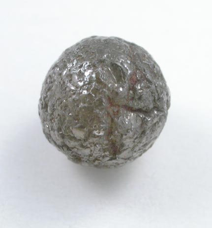 Diamond (1.08 carat gray spherical crystal) from Vaal River Mining District, Northern Cape Province, South Africa