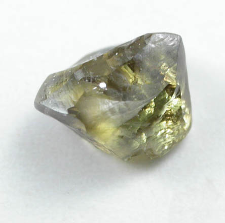 Diamond (0.40 carat yellow-green asymmetric crystal) from Argyle Mine, Kimberley, Western Australia, Australia