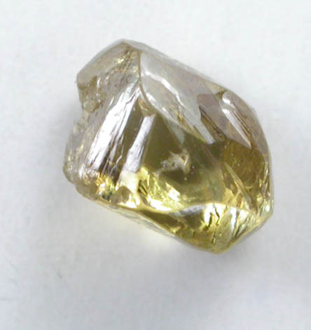 Diamond (0.53 carat fancy-yellow elongated dodecahedral crystal) from Argyle Mine, Kimberley, Western Australia, Australia