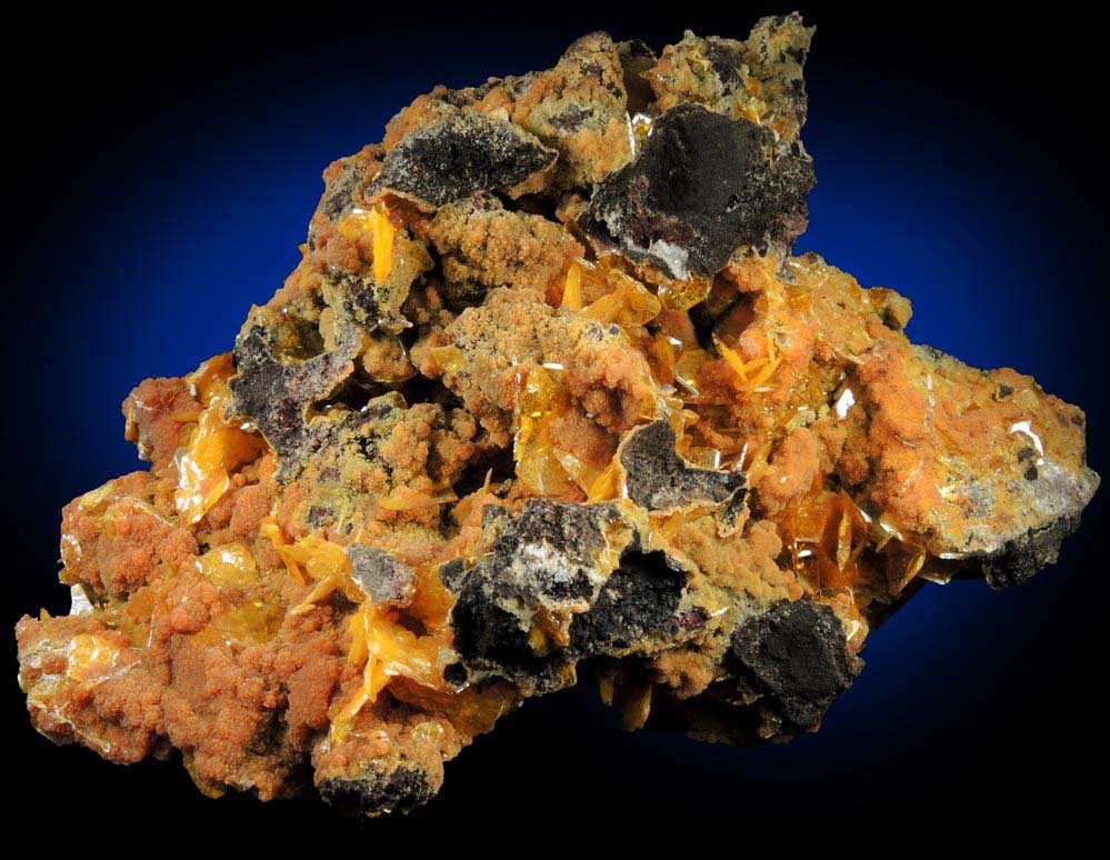 Wulfenite and Mimetite from San Francisco Mine, Cerro Prieto, north of Cucurpe, Sonora, Mexico