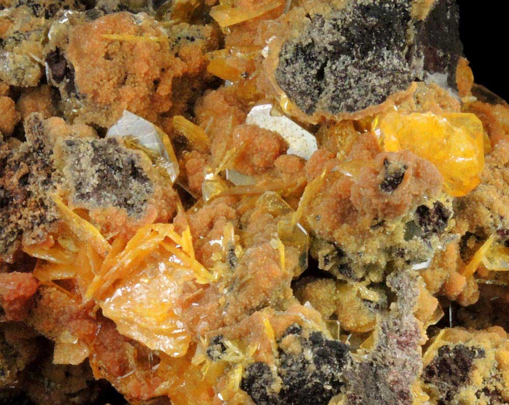 Wulfenite and Mimetite from San Francisco Mine, Cerro Prieto, north of Cucurpe, Sonora, Mexico