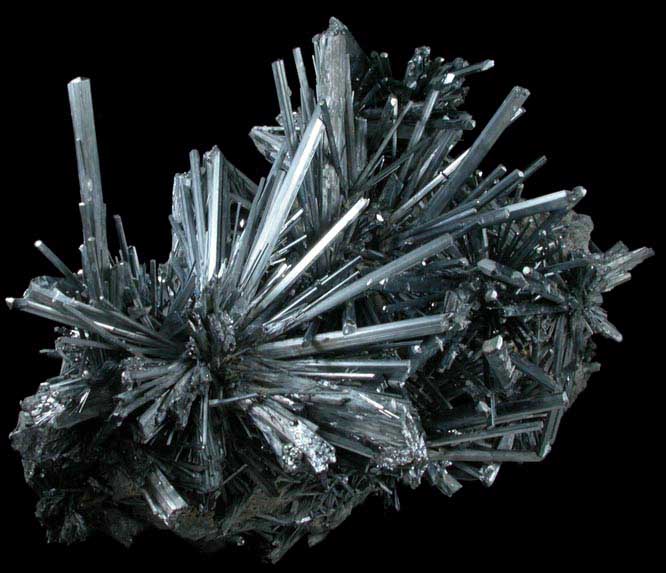 Stibnite from Xikuangshan, 12 km northeast of Lengshuijiang, Hunan Province, China