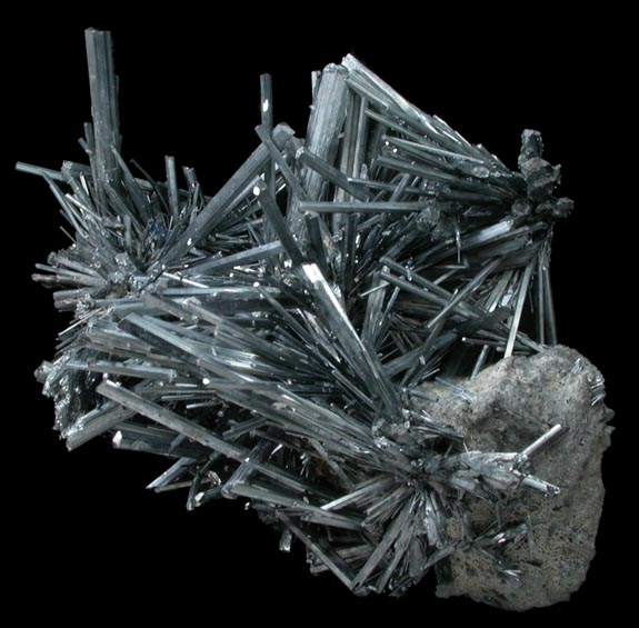 Stibnite from Xikuangshan, 12 km northeast of Lengshuijiang, Hunan Province, China