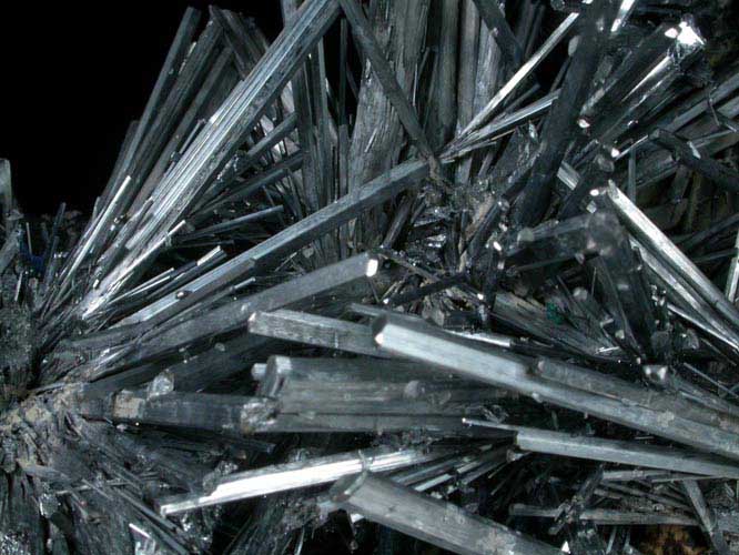 Stibnite from Xikuangshan, 12 km northeast of Lengshuijiang, Hunan Province, China