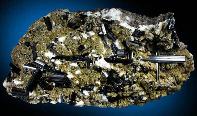 Schorl Tourmaline on Albite with Muscovite from Mursinka, Sverdlovskaya Oblast', Middle Urals, Russia