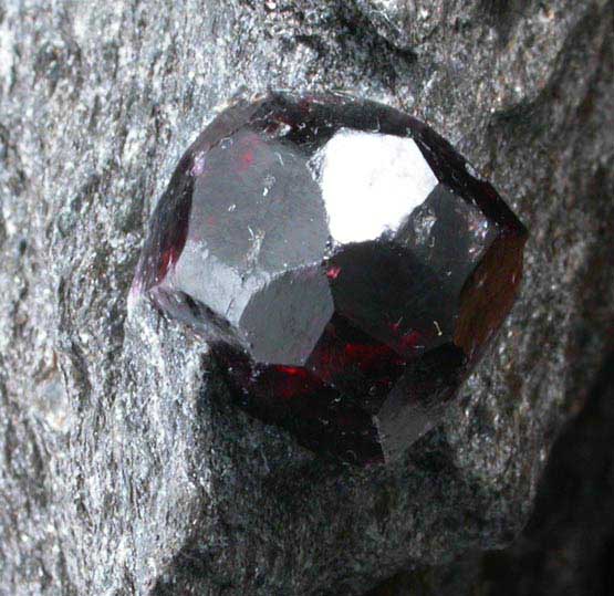 Almandine Garnet from Garnet Ledge, east shore of Stikine River Delta, 11 km north of Wrangell, Alaska