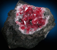 Rhodochrosite on Quartz from Uchucchaqua Mine, Oyon Province, Lima Department, Peru