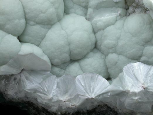 Pectolite with Calcite from Upper New Street Quarry, Paterson, Passaic County, New Jersey