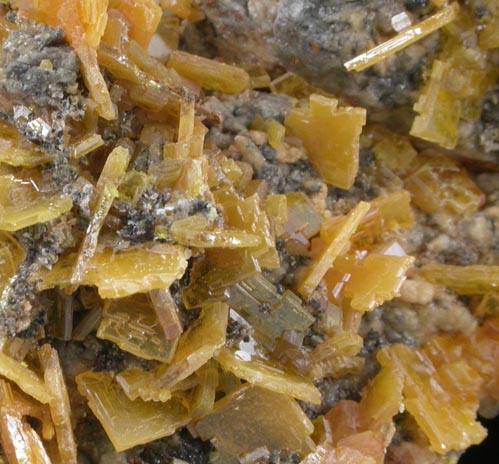 Wulfenite with Mimetite from San Francisco Mine, Cerro Prieto, north of Cucurpe, Sonora, Mexico