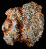 Gypsum on Sphalerite, Pyrite, Quartz from Raura Mine, Cajatambo Province, Lima Department, Peru