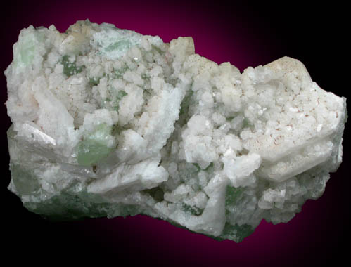 Apophyllite over Prehnite from Roncari Quarry, East Granby, Hartford County, Connecticut