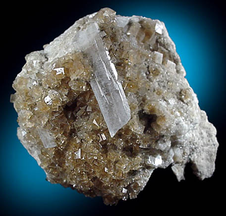 Celestine on Fluorite from Oley Township, Berks County, Pennsylvania