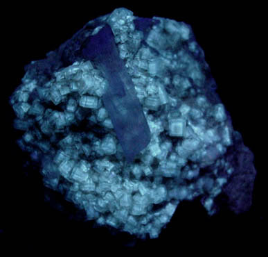 Celestine on Fluorite from Oley Township, Berks County, Pennsylvania