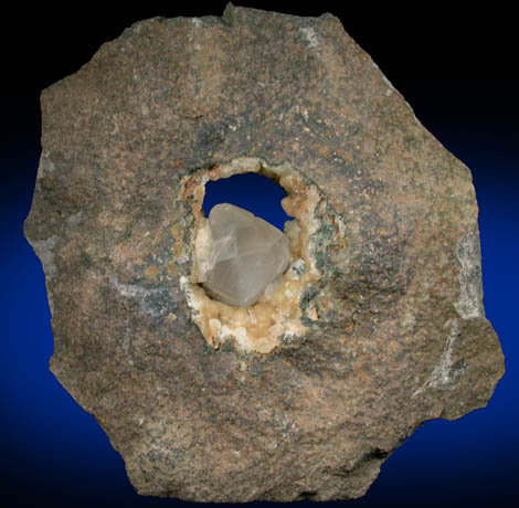 Calcite on Prehnite from Braen's Son's Quarry, Hawthorne, Passaic County, New Jersey