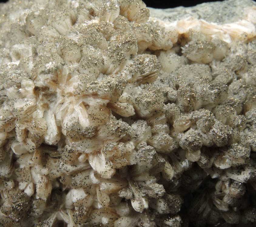Stilbite with Pyrite from Cornwall Iron Mines, Cornwall, Lebanon County, Pennsylvania